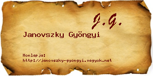 Janovszky Gyöngyi névjegykártya