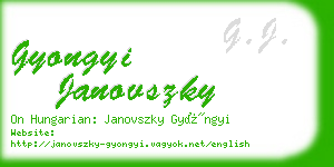 gyongyi janovszky business card